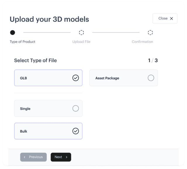 Upload 3D assets vyking
